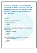 NURS 6512&sol; NURS 6512 Advanced Health  Assessment&sol; NURS 6512 Midterm Exam 200 Questions and Answers 99&percnt; Correct&sol; NURS  2025-2026 Updated Version covering most tested questions