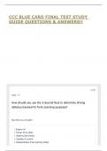 CCC BLUE CARD FINAL TEST STUDY GUIDE QUESTIONS & ANSWERS&excl;&excl;