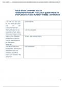 Exam &lpar;elaborations&rpar; REGIS NU650 ADVANCED HEALTH  ASSESSMENT  