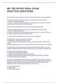 NR&period; 283 PATHO FINAL EXAM PRACTICE QUESTIONS WITH CORRECT ANSWERS