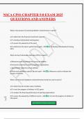 NSCA CPSS CHAPTER 5-8 EXAM 2025 QUESTIONS AND ANSWERS