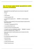 ALU 101 Exam Latest Update questions with correct answers 