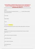 Nursing Home Administration Practice Exam 2 &vert;Questions & Correct Verified Answers With Rationales Nursing Home Administration &vert;Rated A&plus;