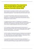 COTA Examination Prep Questions From Purple Book Question and answers correctly solved 2025