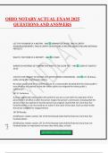 OHIO NOTARY ACTUAL EXAM 2025 QUESTIONS AND ANSWERS