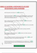 OHIO LEAD RISK ASSESSOR EXAM 2025 QUESTIONS AND ANSWERS