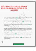 OKLAHOMA REAL ESTATE BROKER EXAM CH 18-26 2025 QUESTIONS AND ANSWERS