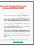 OKLAHOMA REAL ESTATE BUNDLED EXAMS &vert; QUESTIONS AND CORRECT ANSWERS &vert; LATEST UPDATE&period;