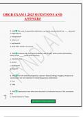 ORGB EXAM 1 2025 QUESTIONS AND ANSWERS