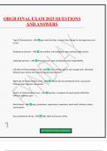 ORGB FINAL EXAM 2025 QUESTIONS AND ANSWERS