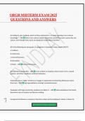 ORGB MIDTERM EXAM 2025 QUESTIONS AND ANSWERS