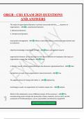 ORGB - CH1 EXAM 2025 QUESTIONS AND ANSWERS