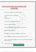 PACE EXAM 2025 QUESTIONS AND ANSWERS