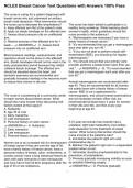 NCLEX Breast Cancer Test Questions with Answers 100&percnt; Pass