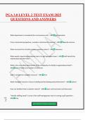 PGA 3&period;0 LEVEL 2 TEST EXAM 2025 QUESTIONS AND ANSWERS