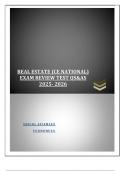 REAL ESTATE &lpar;CE NATIONAL&rpar; EXAM REVIEW TEST QS&AS 2025- 2026