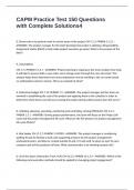 CAPM Practice Test 150 Questions with Complete Solutions
