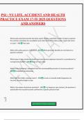 PSI - NY LIFE&comma; ACCIDENT AND HEALTH PRACTICE EXAM 17-55 2025 QUESTIONS AND ANSWERS
