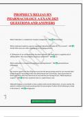 PROPHECY&sol;RELIAS RN PHARMACOLOGY A EXAM 2025 QUESTIONS AND ANSWERS