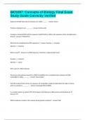 BIO1007&colon; Concepts of Biology Final Exam Study Guide Correctly Verified
