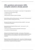 CRL questions and answers 100&percnt; complete solutions already passed