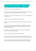 Concepts of Biology&comma; Chapter 3 Practice Exam Questions and Verified Answers