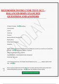 REFORMER INSTRUCTOR TEST OUT - BALANCED BODY EXAM 2025 QUESTIONS AND ANSWERS