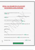 RNSG 1341 DIABETES EXAM 2025 QUESTIONS AND ANSWERS