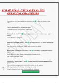 SCM 455 FINAL &ndash; VITIKAS EXAM 2025 QUESTIONS AND ANSWERS