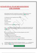 SCM 455 FINAL EXAM 2025 QUESTIONS AND ANSWERS