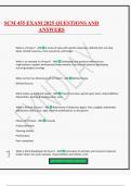 SCM 455 EXAM 2025 QUESTIONS AND ANSWERS