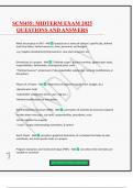 SCM455&colon; MIDTERM EXAM 2025 QUESTIONS AND ANSWERS
