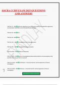 SOCRA CCRP EXAM 2025 QUESTIONS AND ANSWERS