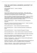 RHM 185 QUESTIONS & ANSWERS &lpar;UNIVERSITY OF ALABAMA&rpar;