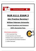 NUR 6111 &ndash; Exam 3 &lpar;Advanced Practice Nursing I&rpar; &ndash; 2025 Actual Exam Questions and Correct Answers