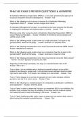 RHM 185 EXAM 3 REVIEW QUESTIONS & ANSWERS