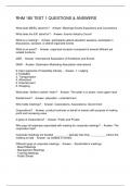 RHM 185 TEST 1 QUESTIONS & ANSWERS