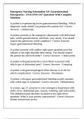 Emergency Nursing Orientation 3&period;0&colon; Gastrointestinal Emergencies - ENA-ENO-C07 Questions With Complete Solutions