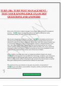 TURF &lpar;3B&rpar;&colon; TURF PEST MANAGEMENT - TEST YOUR KNOWLEDGE EXAM 2025 QUESTIONS AND ANSWERS