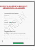 USA FOOTBALL CERTIFICATION EXAM 2025 QUESTIONS AND ANSWERS