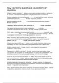 RHM 185 TEST 2 QUESTIONS &lpar;UNIVERSITY OF ALABAMA&rpar; 
