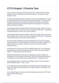 C773 Chapter 1 Practice Test Question and Answers &lpar;A&plus; GRADED 100&percnt; VERIFIED&rpar;