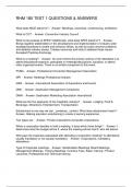 RHM 185 TEST 1 QUESTIONS & ANSWERS 
