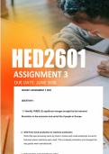 HED2601 Assignment 3 Semester 1 2026 - Due June 2026 