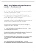LSUS MHA 710 questions and answers rated A&plus; already passed
