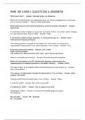 RHM 185 EXAM 1 QUESTIONS & ANSWERS