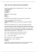 RHM 185 TEST QUESTIONS AND ANSWERS