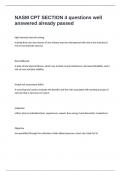 NASM CPT SECTION 4 questions well answered already passed