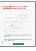 WGU C959&colon; DISCRETE MATH I EXAM 2025 QUESTIONS AND ANSWERS