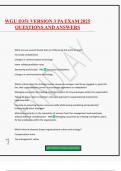 WGU D351 VERSION 3 PA EXAM 2025 QUESTIONS AND ANSWERS
